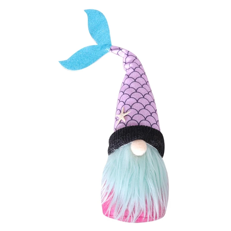 

4pcs Summer Ocean Gnome Starfish Shell Tomte Nisse Scandinavian Swedish Elf Home Farmhouse Kitchen Decor Shelf Tiered Tray Decor