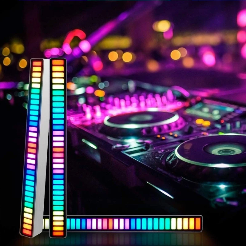 Микрофон с голосовым управлением светильник вая панель цветная RGB музыкальный