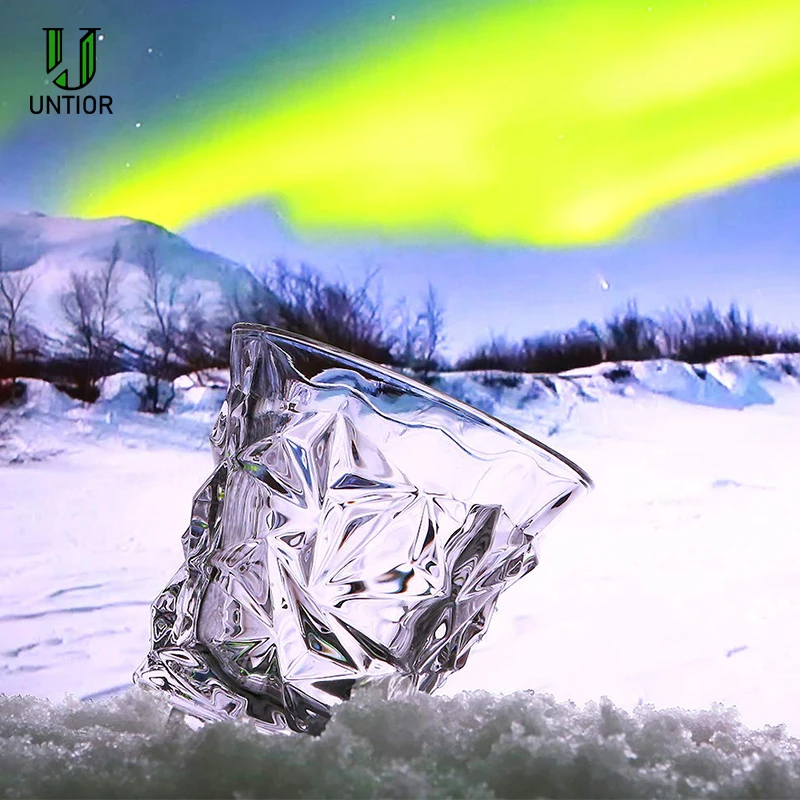 Прозрачный стеклянный стакан для виски UNTIOR 10 унций элегантный витой Бурбона