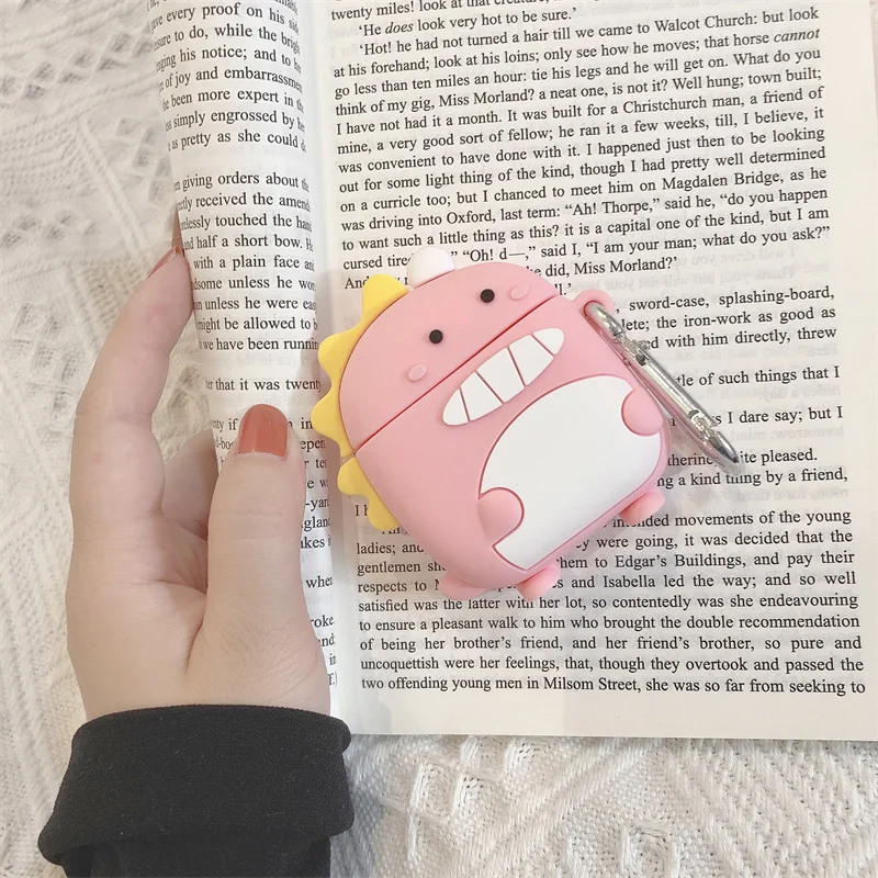 2021 чехол для наушников Apple Airpods 3 Силиконовый 3D мультяшный милый авокадо Динозавр 1