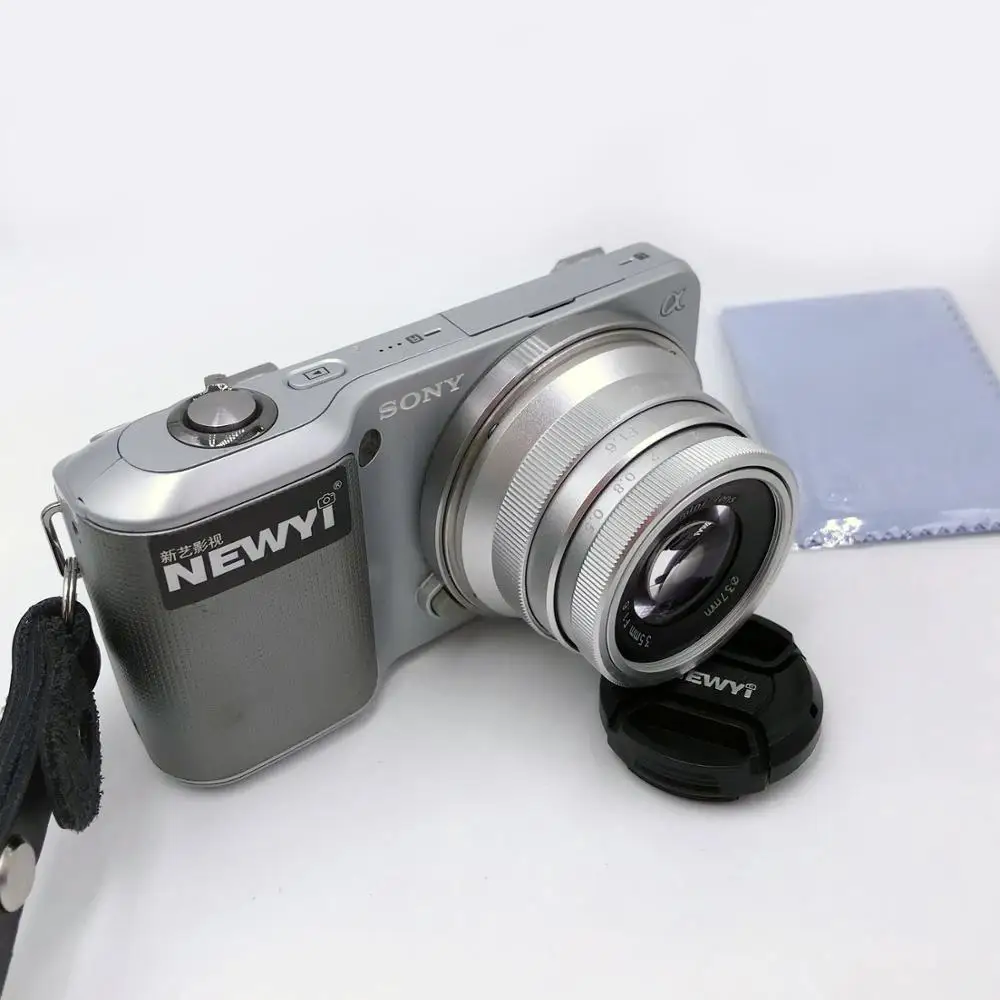 Серебристая металлическая E для объектива EF 35 мм F1.6 объектив Sony NEX 5 7 A6000 A5000 A6300