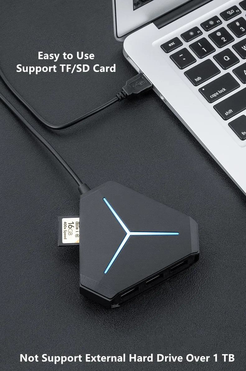 Usb-хаб 6 портов USB 3,0 адаптер для гарнитуры микрофон TF/SD Мышь Клавиатура