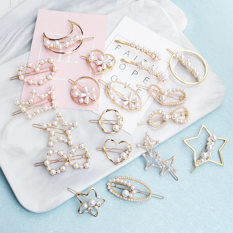 Простая Геометрическая заколка для волос милая темпераментная металлическая