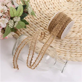 5m NEW Vintage White Flower Lace Jute Linen Hessian Event Party Supplies Bouquet Wedding Accessories Decoration Burlap Roll - Цвет: Style 7