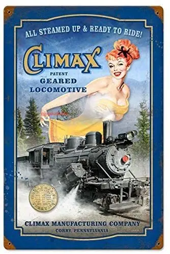Винтажные металлические оловянные знаки Maizeco Climax 8x12 дюймов, забавный постер на стену, детской стене, для пива, гаража, кофейной комнаты, мужской пещеры
