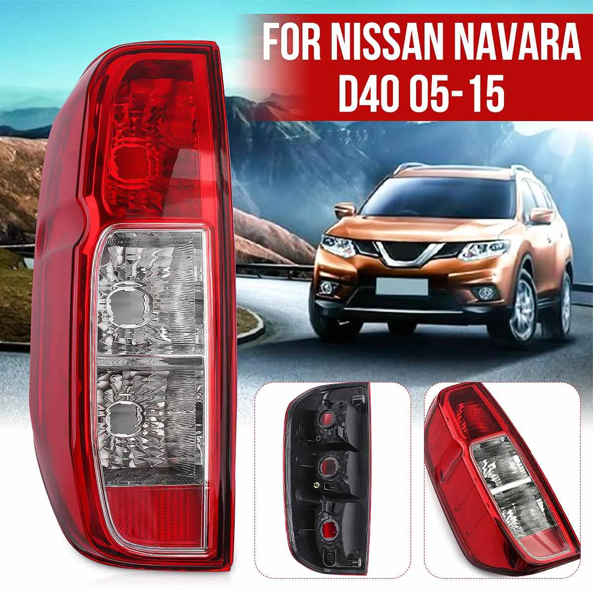 

Car Tail Light Brake Lamp With No Bulb Wiring Harness Left/Right For Nissan Navara D40 2005 2006 2007 2008 2009 2010 2011-2015