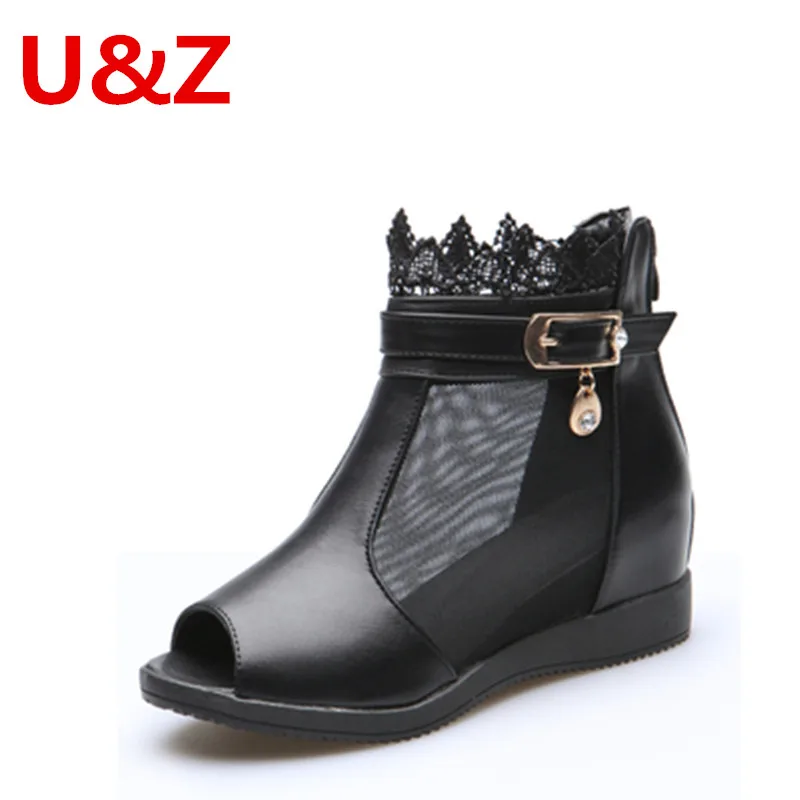 

U & Z зимние ботинки из натуральной кожи черные/хаки теплые кроссовки на толстом меху зимние ботинки новые ботильоны на молнии сзади ботинки ...