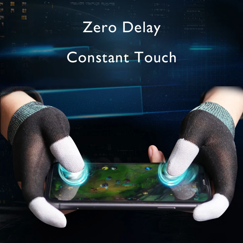 

2pcs Hand Cover Game Controller For PUBG Sweat Proof Non-Scratch Sensitive Touch Screen Gaming Finger Thumb Sleeve Gloves New