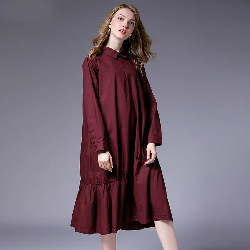 [LANMREM] Осень 2020 новые продукты Модное Длинное однотонное Плиссированное