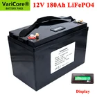 12V 180AH LiFePO4 Батарея 12,8 V 4s литий Мощность 4000 циклов для Ева батареи RV Кемпер гольф-кары внедорожные гератора солнечной энергии и энергии ветра