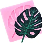 Monstera силиконовая форма в виде листьев тропическая ладонь листик для торта Border Mold Шоколадные Конфеты Кекс Topper инструменты для украшения тортов из мастики