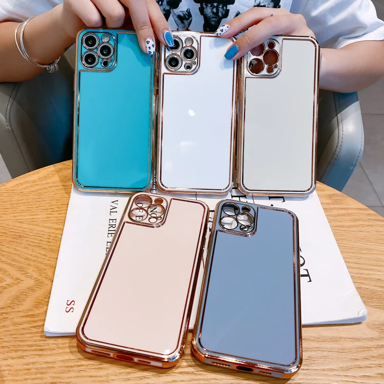 

LUPWAY TPU Photo Frame Plating Mobile Phone Case Dust-proof And Drop-proof Protective Cover for Iphone 12 Pro Max 7 8 Plus XS XR