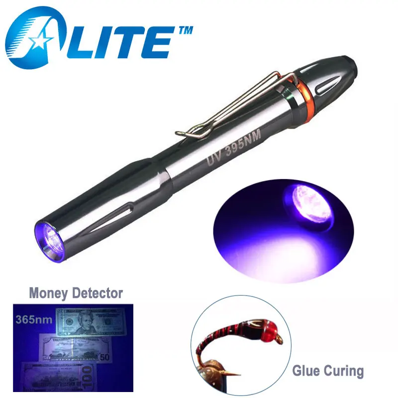 TMWT карманный зажим фонарик Сильный ультрафиолетовый свет 395nm 365nm uv Led пера факел для клея отверждения деньги детектор