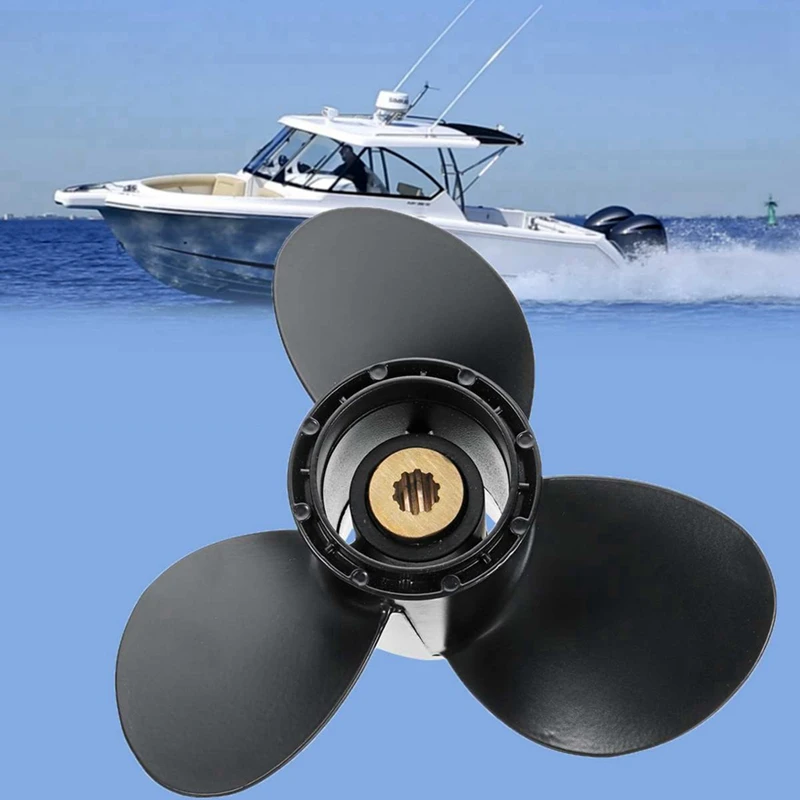 

1 Pcs 9 1/4 X 11 Aluminum Alloy Boat Outboard Propeller & 1 Pcs Marine Engine Outboard Propeller 9 1/4 X 10