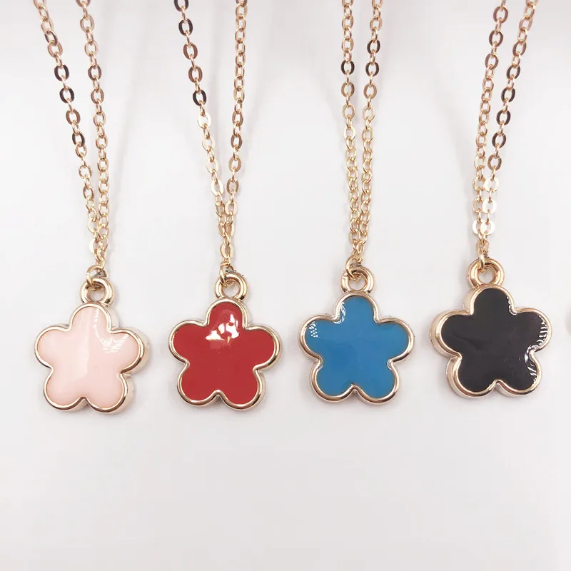 Классическая мода ожерелье с кристаллом в форме цветка нежный клевер подвеска