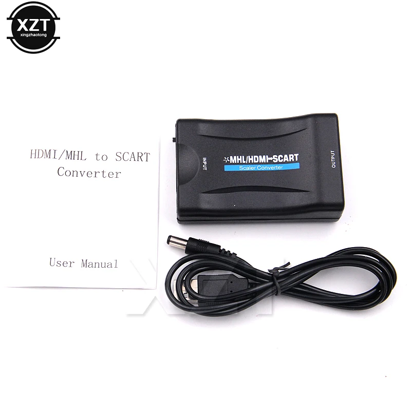 Конвертер 1080P Scart в HDMI Аудио Видео адаптер SCART для HD TV Sky Box STB смартфона DVD