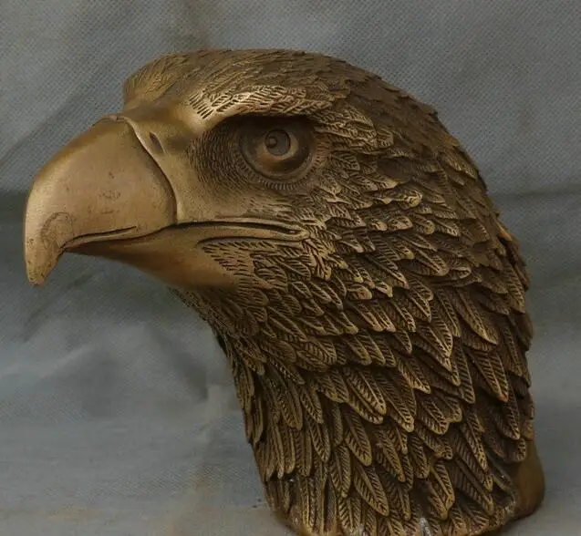 Статуэтка фэн-шуй ястреб 8 дюймов из старой бронзы статуэтка с головой орла