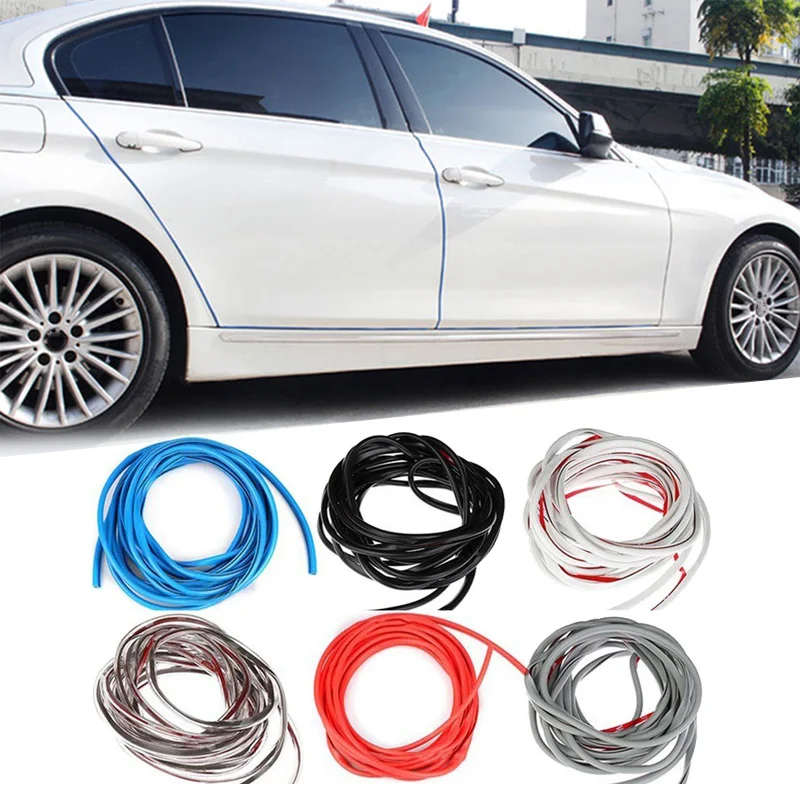 

5M Car Door Edge Rubber Scratch Protector Strip Side Edge Adhesive Anti-Scratch Sticker Auto Styling Moulding Trim Protection