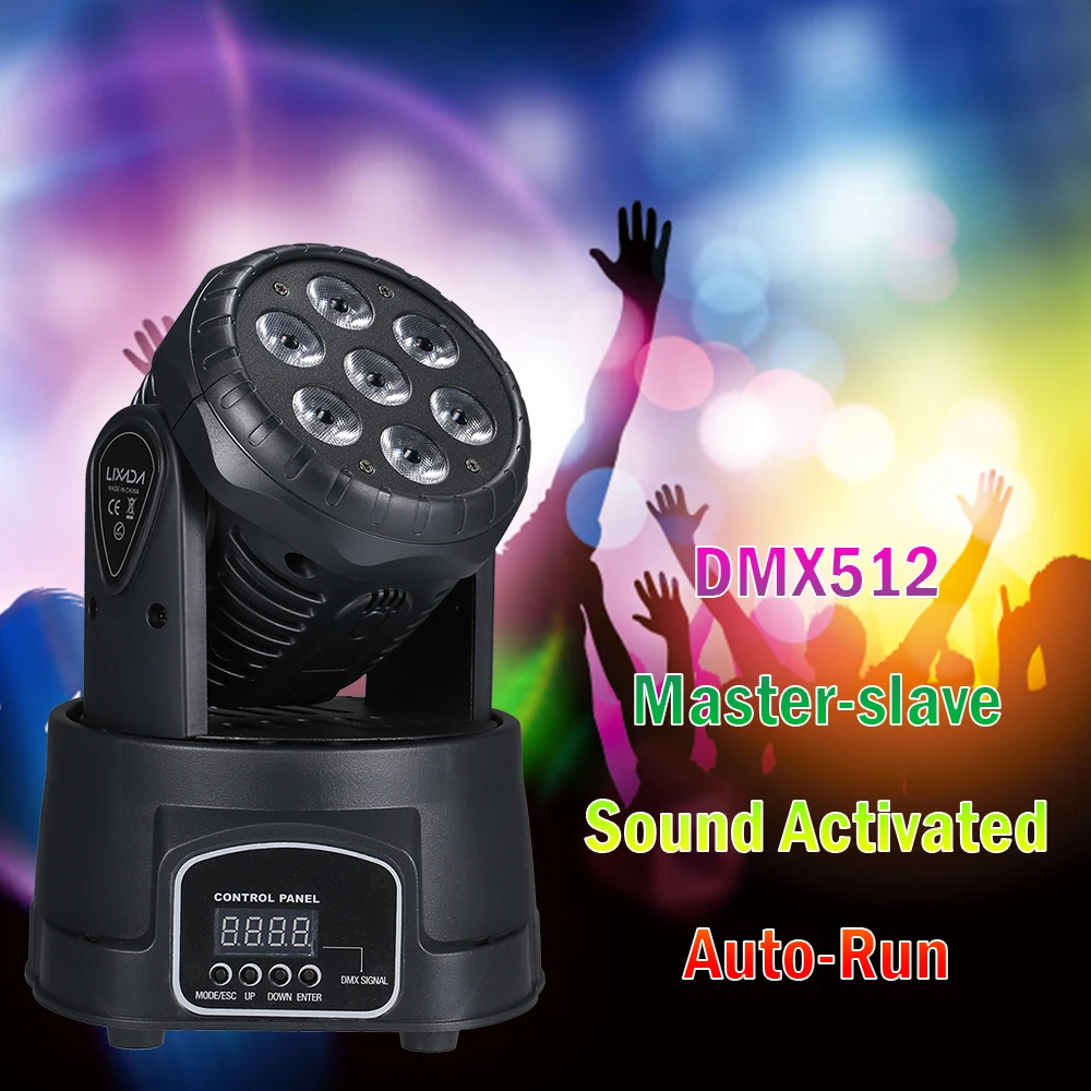 Светодиодный прожектор DMX512 4 в 1 7 светодиодов 70 Вт 9/14 каналов | Лампы и освещение