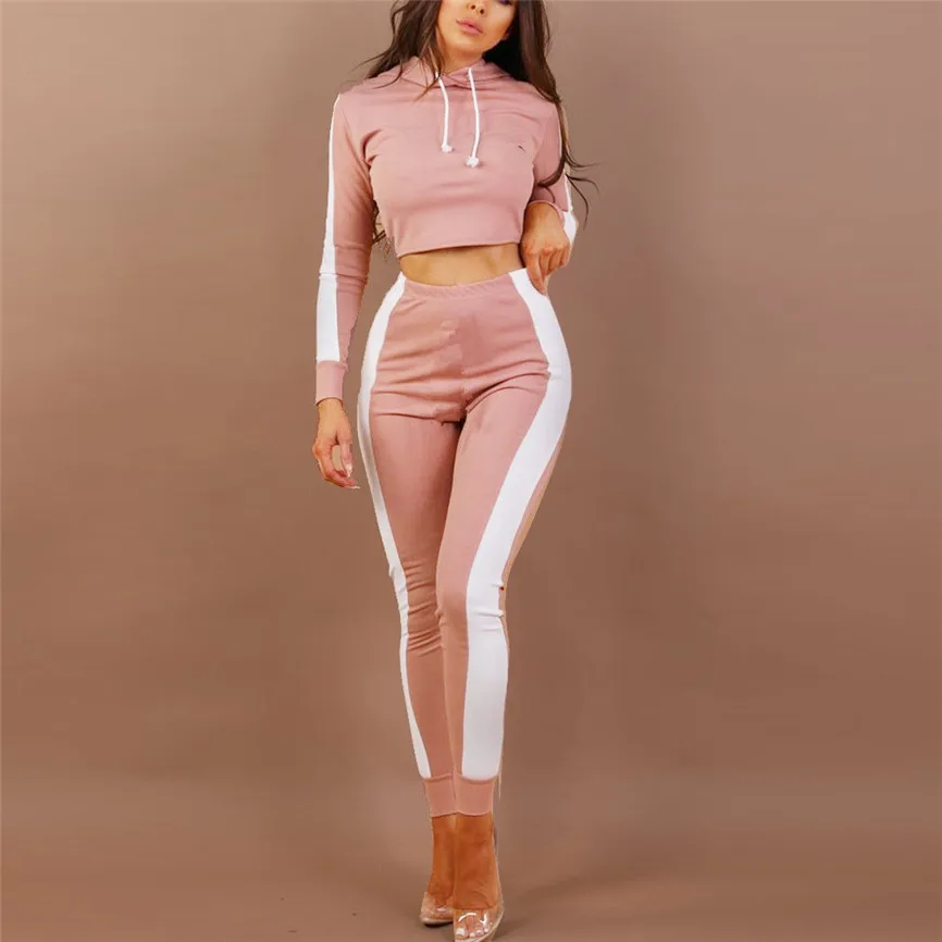 Женский брючный костюм повседневный однотонный спортивный из двух предметов