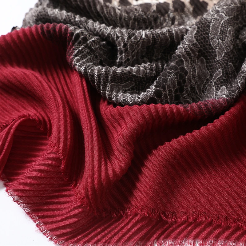 Ontwerp Merk Vrouwen Sjaal 2020 Winter Crinkle Hijabs Hoofdband Dier Print Vouw Sjaals En Wraps Katoen Hals Sjaals Foulard