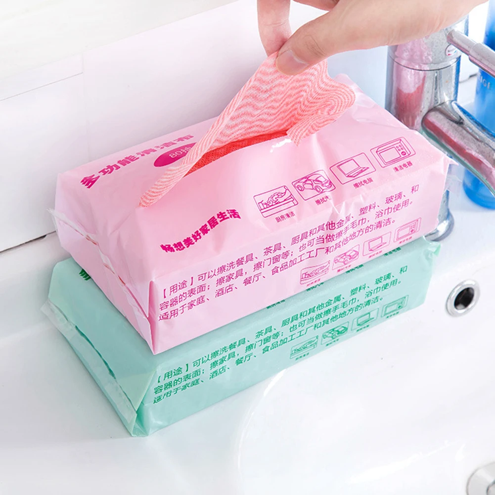 

1 Pack Kitchen Disposable Non-woven Fabrics Cleaning Cloth Dish Towels Household Cleaning Tools Для Кухни 20.2x20.2cm