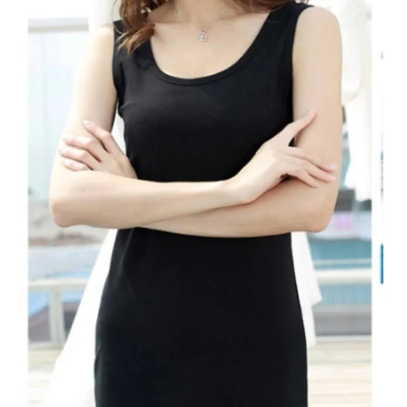 Summer Fit Mid-length Suspender Bottoming Dress Vest Skirt Solid Color Spring Bottoming Dress Women 2022