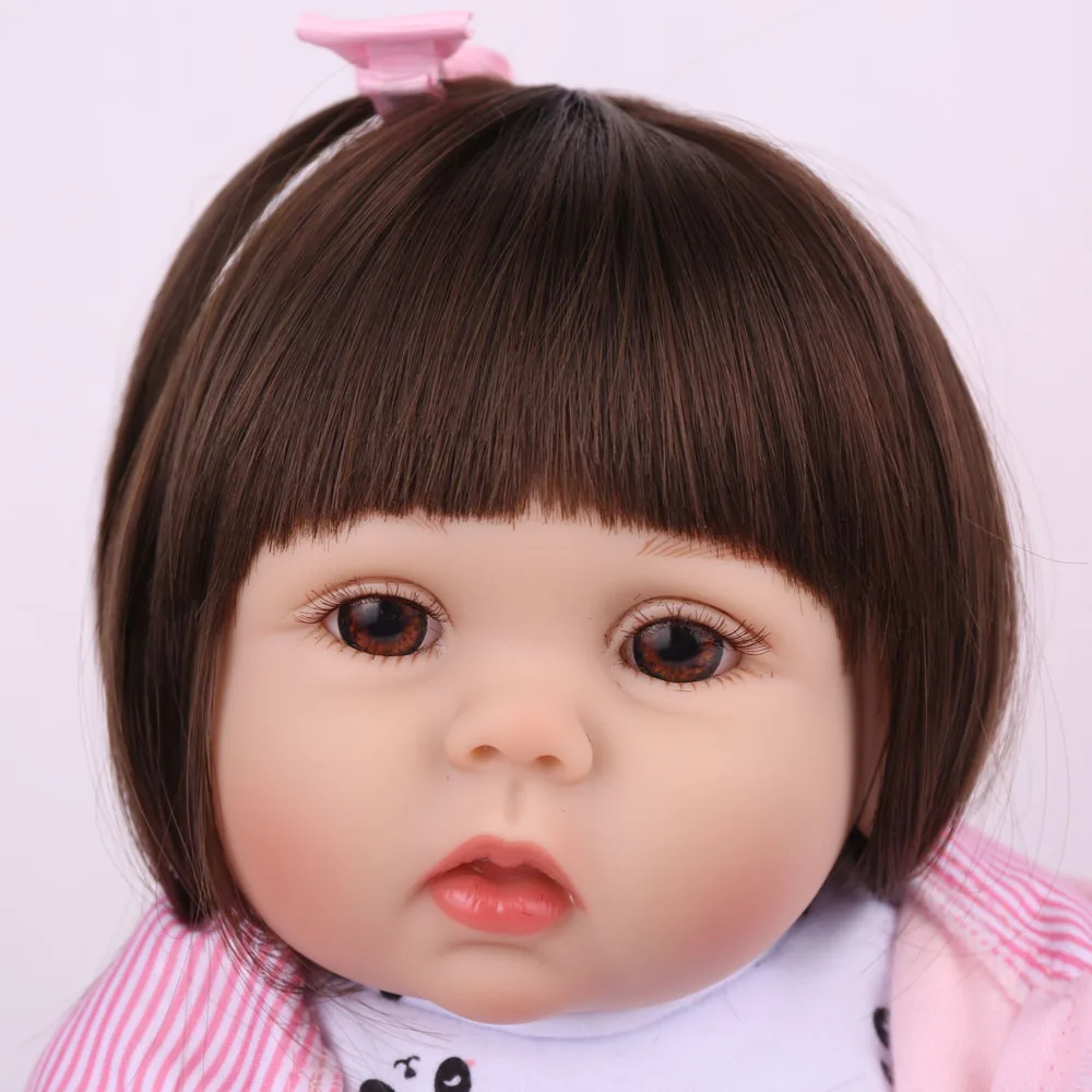 Full Soft silicone Reborn Baby Dolls 18 Inch 48cm Child Alive Play Toys Lifelike Toddler Girl Bath Playmate Kids Birthday Gifts