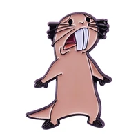db721 hamster cute animal pins metal badge button brooch pins collection medal cosplay gift fashion accessory decor