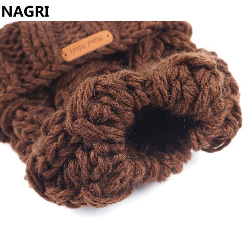 Женская Вязаная Шапка бини мягкая теплая грубая шапка в Корейском стиле Осень