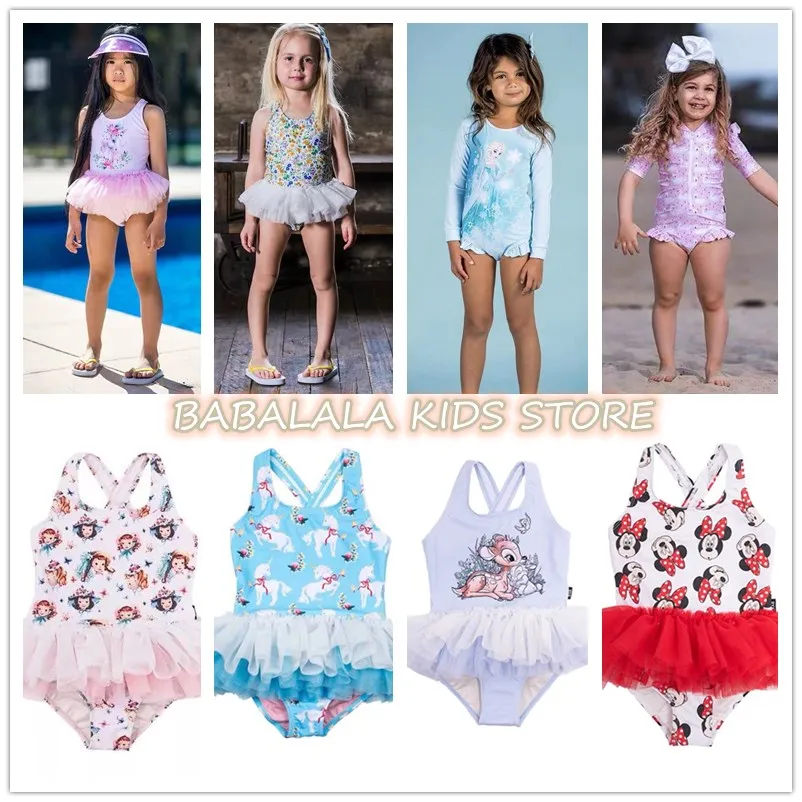 2020 Новое поступление одежда для маленьких девочек Купальник девочки Цельный