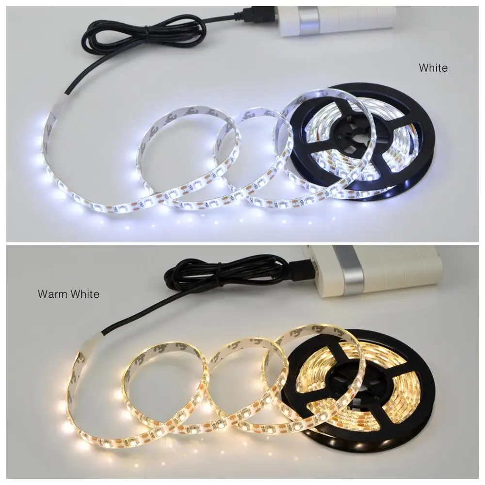 1 м 2 3 4 5 RGB светильник Светодиодные ленты для ТВ компьютер шкаф Подсветка USB лампа