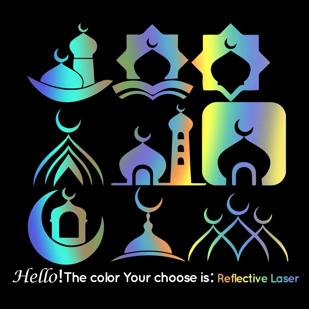 

Hot Islamic Vinyl Wrap Interesting Vinyl Decals Car Sticker Black/Silver Car-Styling
