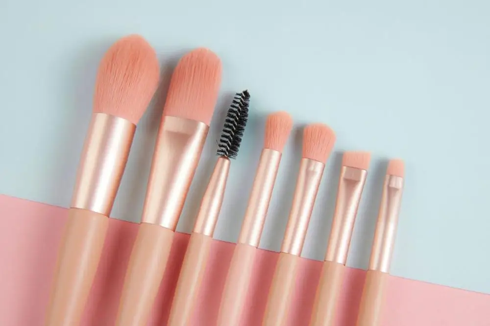 7 шт. портативный розовый набор кистей для макияжа бровей Кисть консилера губ