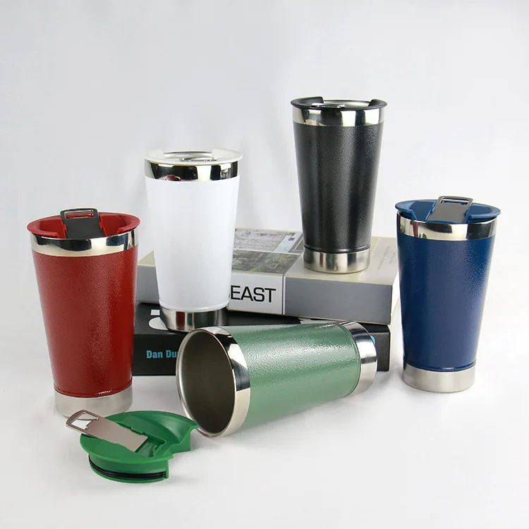 

500ml Mug Water Bottle Thermos Stainless Steel Vacuum Beer Mug Car Mug Comes with A Bottle Opener Portable Water Cup Brazil Cup