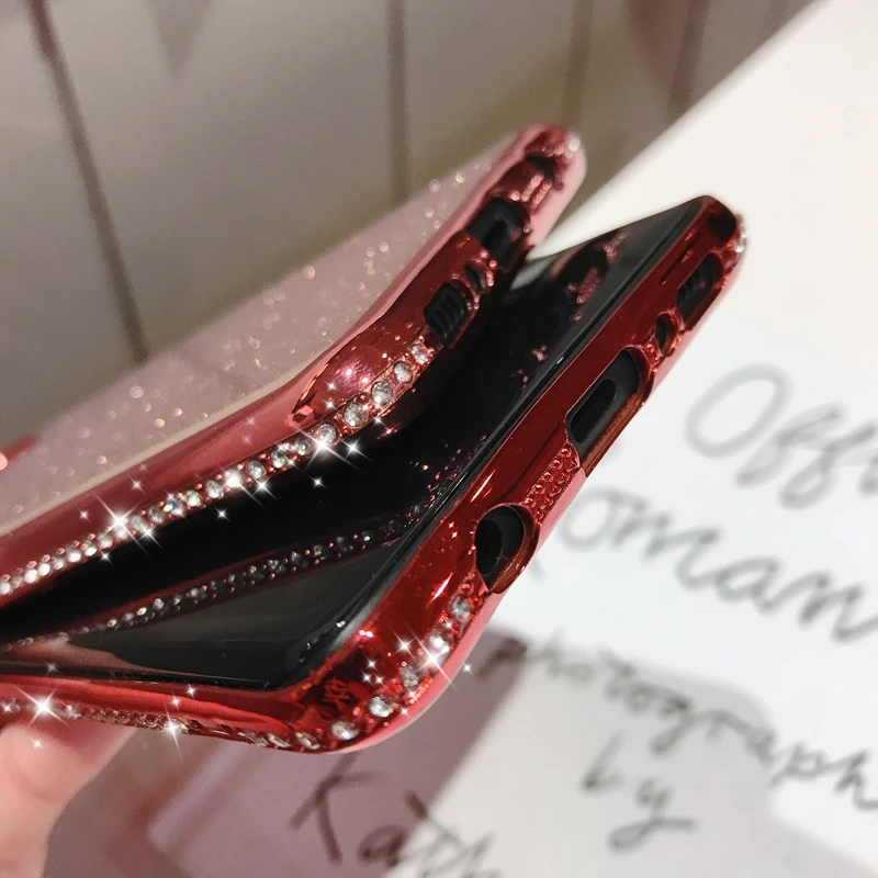Diamond Glitter Soft Case For Xiaomi Redmi Note 9S 9 8T 8 7 Pro 9A 9C 8A 7A 10X K30 Mi 10 Lite Mi10 Mi9 SE Silicone Cover | Мобильные