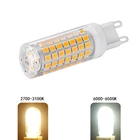 Светодиодная лампочка G9 9 Вт, 10 шт., миниатюрные лампочки-кукуруза SMD2835, светодиодная лампочка 360 в переменного тока, угловая люстра, освещение, Декор для дома