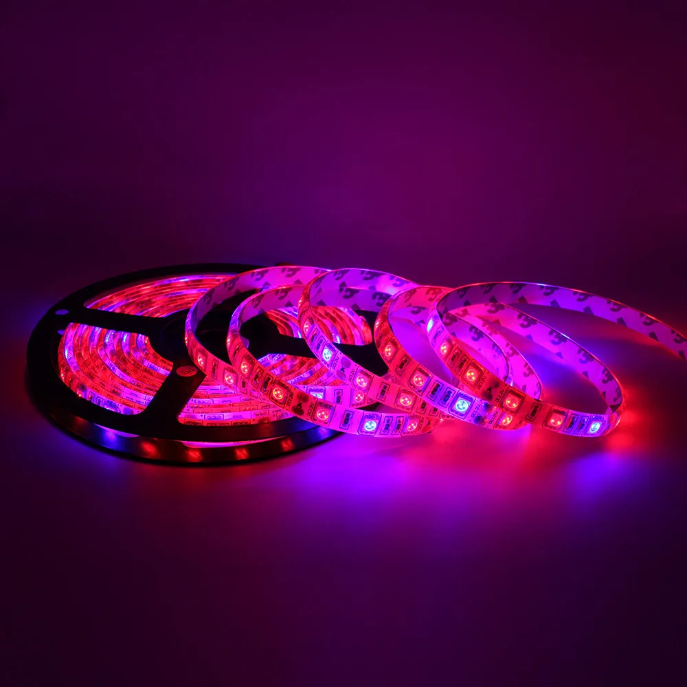 

LED Grow Light 5M Full Spectrum 12V 5050 Chip Plant Growth LED light strip, used for hydroponic plants, Flowers LED plant lights