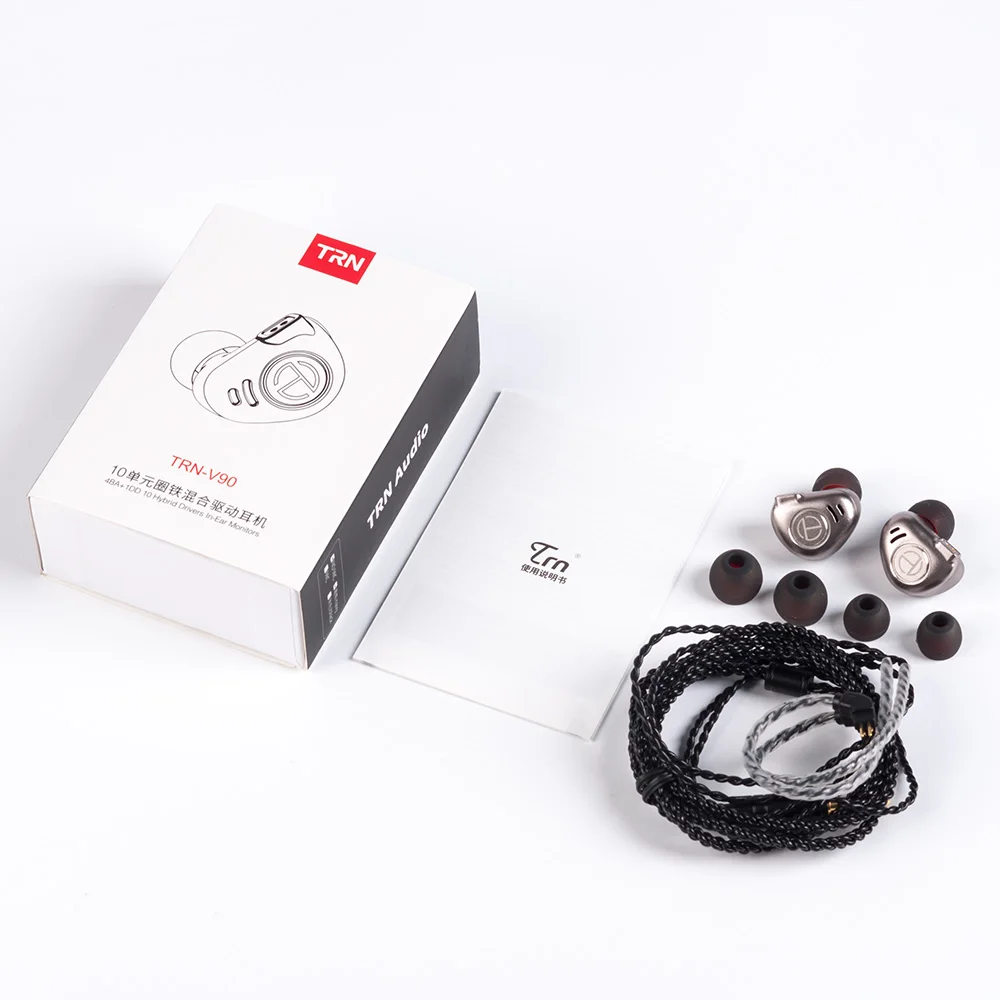 Металлическая гарнитура TRN V90 4BA + 1DD гибридные Hi Fi наушники вкладыши с басами