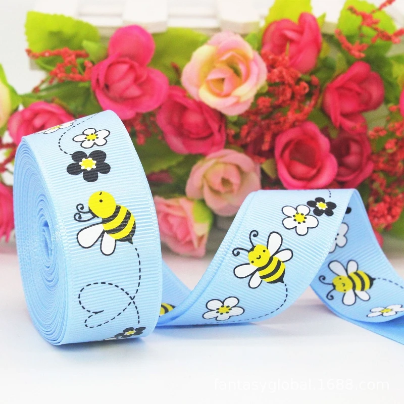 5 м/рулон лента для волос с принтом маленькой пчелы вечерние ленты подарочная