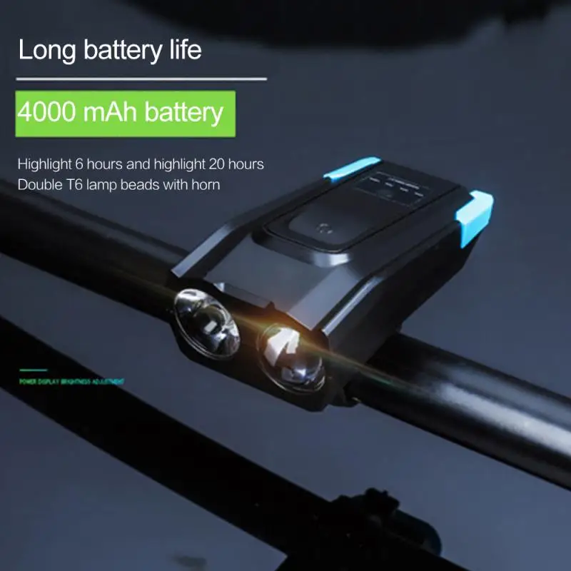 

4000mAh Induction Bicycle Front Light Set USB Rechargeable Smart Headlight With Horn 800 Lumen LED Bike Lamp Cycling FlashLight
