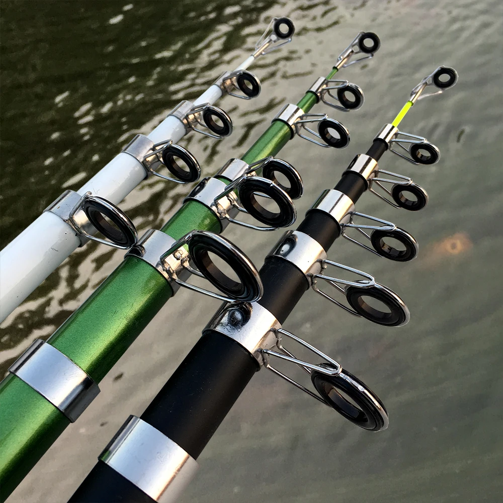 GHOTDA Telescopic Sea Fishing Rod Hard Spinning Pole 2.1M -3.6M | Спорт и развлечения