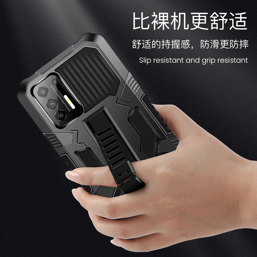 

Bumper Armor Luxury Case For Motorola E 2020 Stand Back Phone Cover Moto E Hybrid Case for Moto E 2020 Shell Shockproof