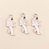 10pcslot alloy enamel astronaut spaceman charms pendants diy handmade earrings necklace for jewelry making accessories