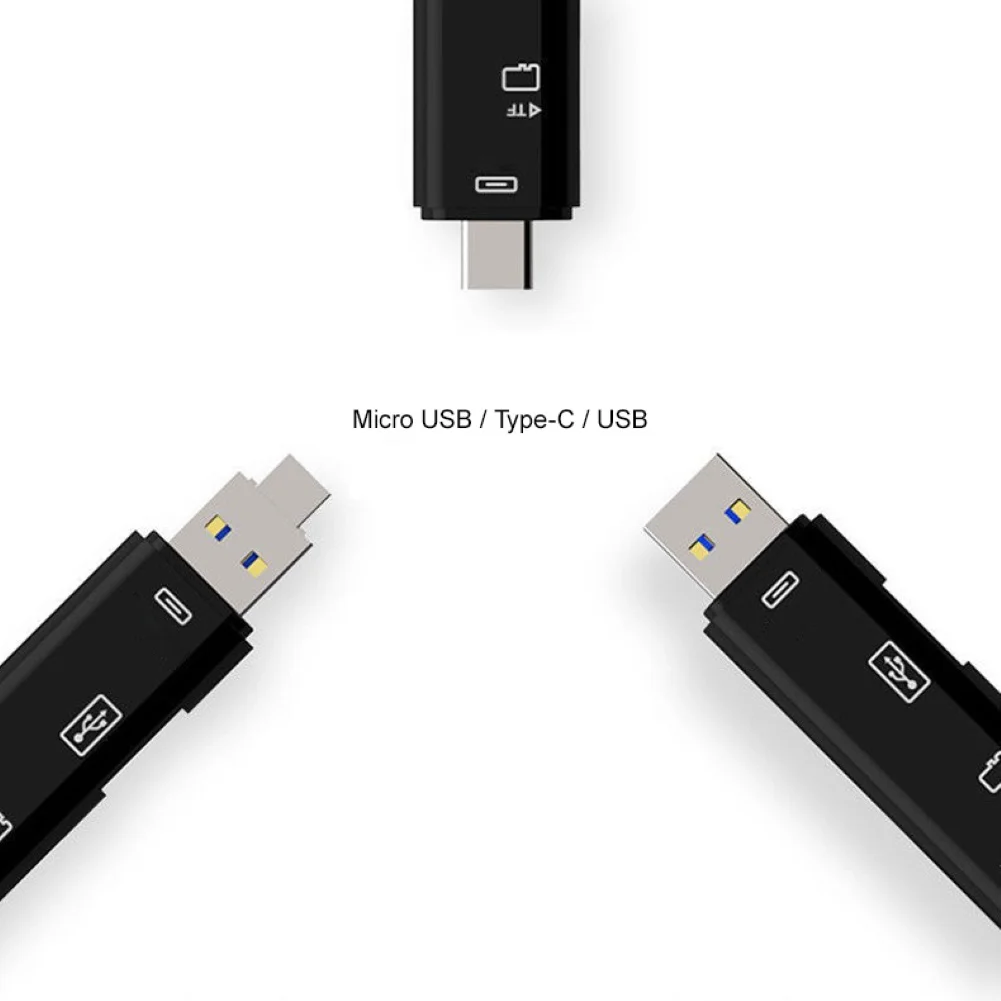 Многофункциональный Micro USB 2 0 тип c TF цифровой считыватель карт OTG адаптер для Android