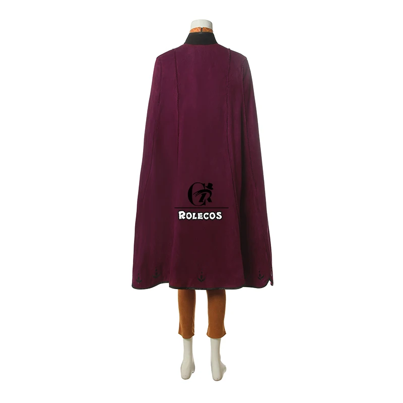 ROLECOS Анна Косплей Костюм Принцесса платье плащ брюки женский косплей костюм