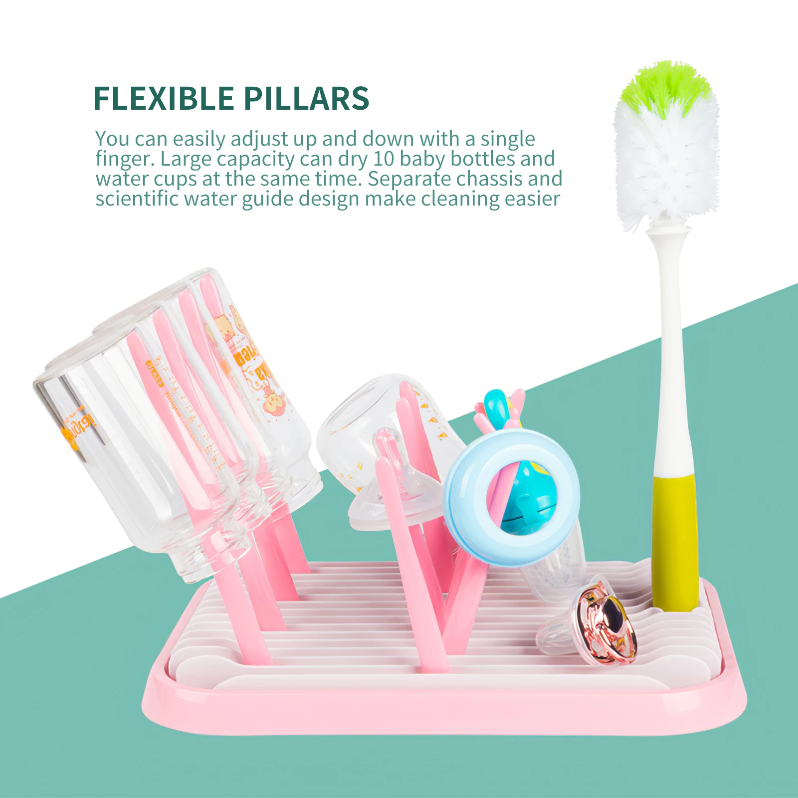 

Foldable Baby Bottle Dry Rack Baby Bottle Drain Drying Racks Baby Bottle Cleaning Dryer Drainer Storage Rack Milk Bottle Rack