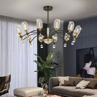 All-copper living room light luxury high-end atmosphere dining room bedroom modern minimalist creative chandelier