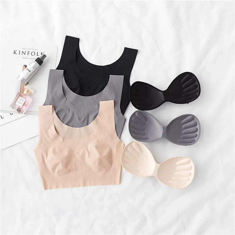 Японский бесшовный бюстгальтер для сна спортивный жилет бега йоги нижнее белье