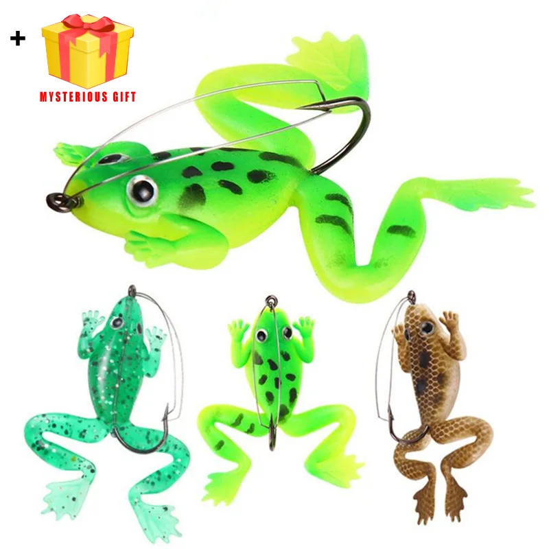 

1PCS Thunder Frog LURE Black Fish Killer 5.2G 6CM With Single Hook Frog Soft Bait Simulation Artificial Bait Swimbait